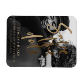 Magnet Flexible Gold photo manuscrite Enregistrer la date (Horizontal)