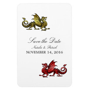 Magnet Flexible Gold Red Dragon Enregistrer l'aimant de date