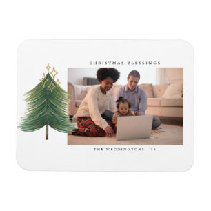Magnet Flexible Gold Stars Moderne Noël Arbre vacances