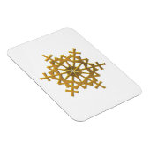 Magnet Flexible Golden "3-D" Snowflake (Côté Droit)