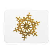 Magnet Flexible Golden "3-D" Snowflake (Horizontal)