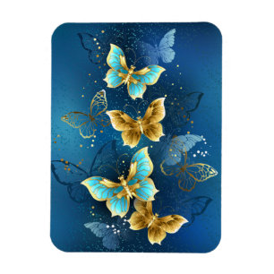 Magnet Flexible Golden butterflies
