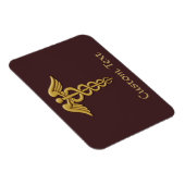 Magnet Flexible Golden Double Snake Caduceus (Côté Droit)