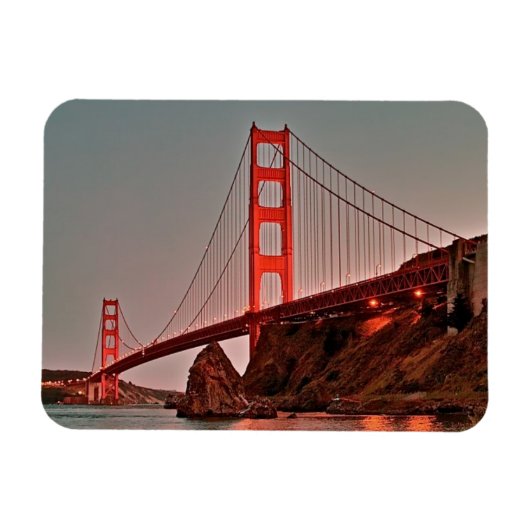 Magnet Flexible Golden Gate Bridge à Sun Down (Horizontal)