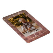 Magnet Flexible Golden Lights Christmas Photo Holiday Card (Côté Droit)