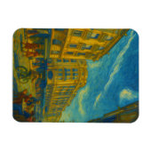 Magnet Flexible Golden Mediterranean City Vibes – Vibrant Urban Ar (Horizontal)