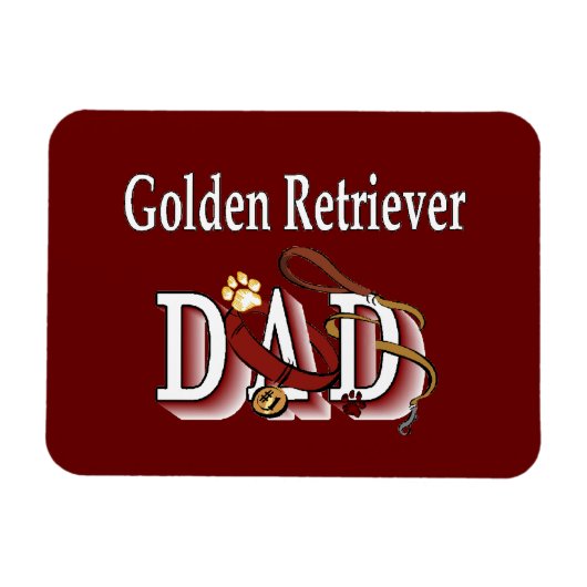 Magnet Flexible Golden Retriever Papa (Horizontal)
