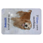Magnet Flexible Golden Retriever Snowflers Kisses (Horizontal)