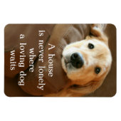 Magnet Flexible Golden Retriever Une Maison N'Est Jamais Seule (Horizontal)