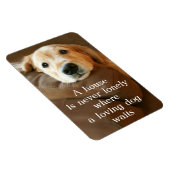 Magnet Flexible Golden Retriever Une Maison N'Est Jamais Seule (Côté Droit)