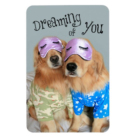 Magnet Flexible Golden Retriever vous rêve (Vertical)