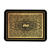 Magnet Flexible Golden Seahorse Mandala - Ornate Infinity Design (Horizontal)