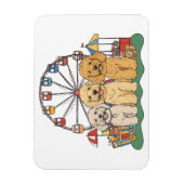 Magnet Flexible Goldendoodle Chiens À Un Carnaval (Vertical)