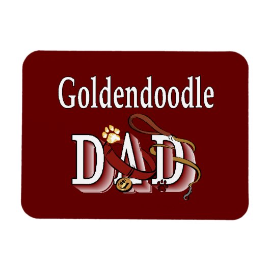 Magnet Flexible Goldendoodle Papa (Horizontal)