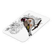 Magnet Flexible Goldfinch et rose (Côté Gauche)