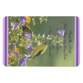 Magnet Flexible Goldfinch Spring Garden Wedding (Horizontal)