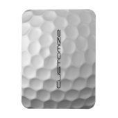 Magnet Flexible Golf Ball Dimples motif avec texte personnalisé (Vertical)