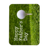 Magnet Flexible Golf ball sur tee on green Happy Fête des pères C (Vertical)