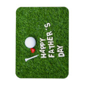 Magnet Flexible Golf Bonne Fête des pères avec balle de golf et te (Vertical)