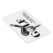 Magnet Flexible Golf de texte personnalisé (Côté Droit)
