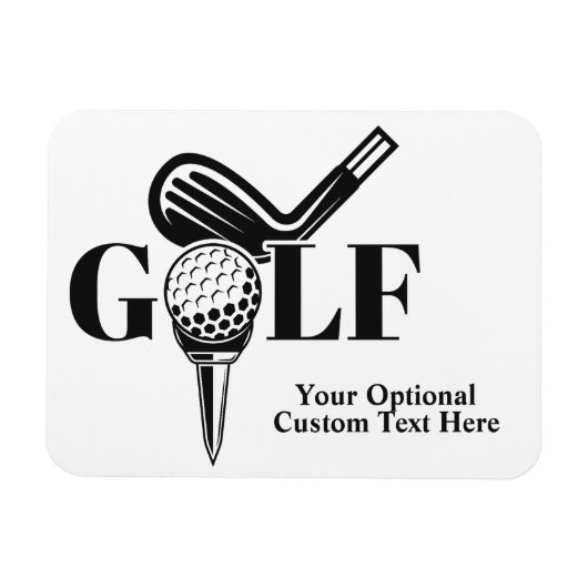Magnet Flexible Golf de texte personnalisé (Horizontal)