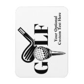 Magnet Flexible Golf de texte personnalisé (Vertical)