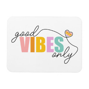Magnet Flexible Good Vibes seulement Rainbow Heart