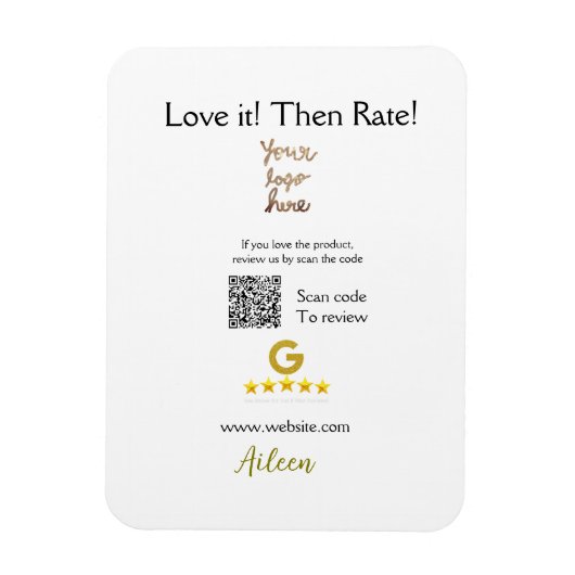 Magnet Flexible Google évaluez notre avis commande achat entrepris (Vertical)