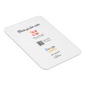 Magnet Flexible Google review business logo website scan QR code (Côté Droit)