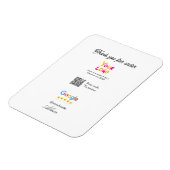 Magnet Flexible Google review business logo website scan QR code (Côté Gauche)