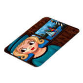 Magnet Flexible Googly Girl Sailor Head Vase Lighthouse Voilier (Côté Gauche)