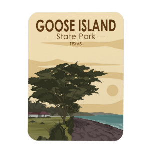 Magnet Flexible Goose Island State Park Texas Vintage