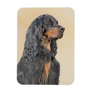 Magnet Flexible Gordon Setter Peinture - Joli art original chien