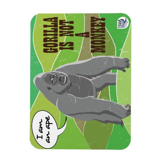 Magnet Flexible Gorilla n'est pas un singe (Vertical)