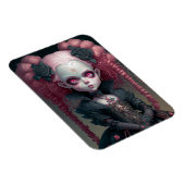 Magnet Flexible Goth Girl Rose Noir Déplaisant mignon (Côté Droit)