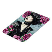Magnet Flexible Goth Rose Girl Art original Peinture numérique (Côté Gauche)