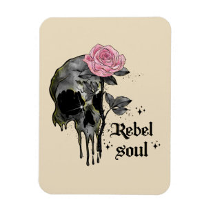 Magnet Flexible Goth Skull Rebel Soul