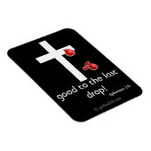Magnet Flexible Gouttes de sang gotGod316.com Croix (Côté Droit)