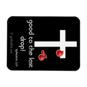 Magnet Flexible Gouttes de sang gotGod316.com Croix (Horizontal)