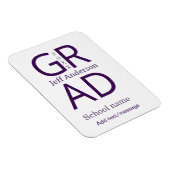 Magnet Flexible Grad typography modern graduation simple minimal c (Côté Droit)