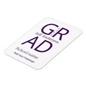 Magnet Flexible Grad typography modern graduation simple minimal c (Côté Gauche)