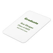 Magnet Flexible Graduate ajouter nom classe de nom de l'école de 2 (Côté Gauche)