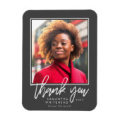 Magnet Flexible Graduate moderne 2022 Photo Merci gris foncé (Vertical)