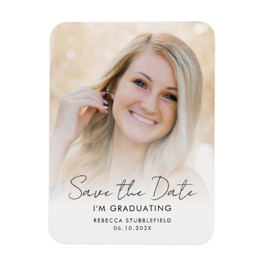 Magnet Flexible Graduate Photo 2026 Save the Date Announcement (Vertical)