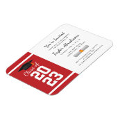 Magnet Flexible Graduate Red White Graduation 2025 Invitation (Côté Gauche)