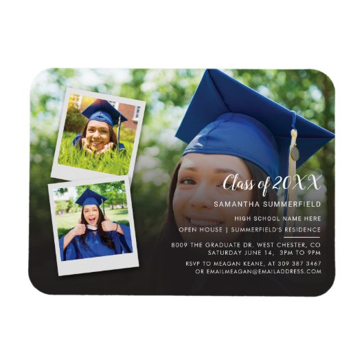 Magnet Flexible Graduation 2024 Grad Photo Collage Invitation du p (Horizontal)