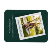 Magnet Flexible Graduation 2024 Photo Green Elegant Faire-part (Horizontal)