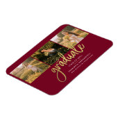 Magnet Flexible Graduation 2025 Photo Collage Grad Faire-part (Côté Gauche)