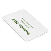 Magnet Flexible Graduation 20XX ajouter nom année école vert moder (Côté Droit)