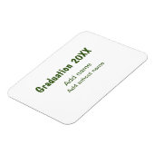 Magnet Flexible Graduation 20XX ajouter nom année école vert moder (Côté Gauche)